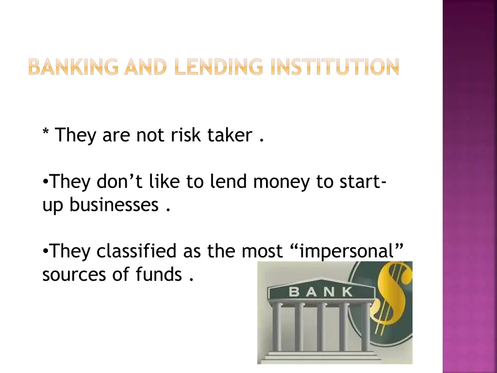 banking and lending institution