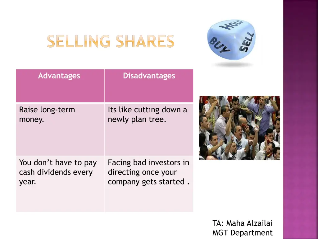 selling shares