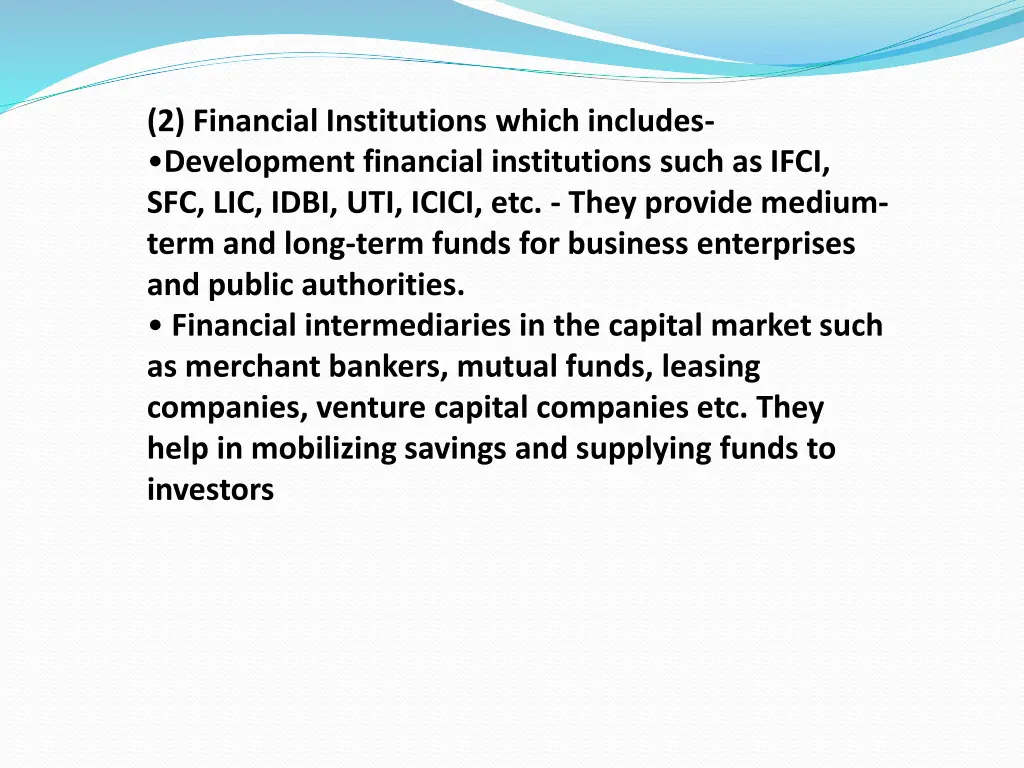 2 financial institutions which includes