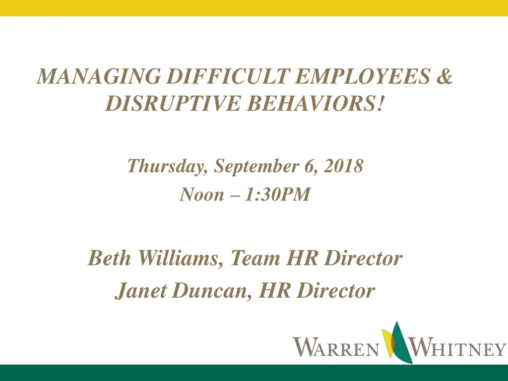 managing difficult employees disruptive behaviors