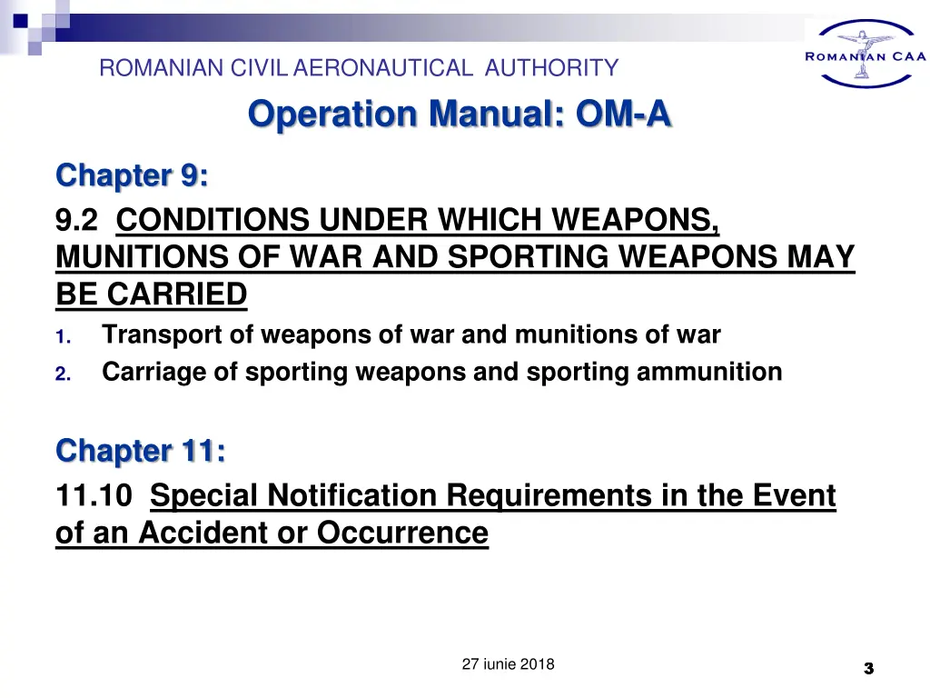 romanian civil aeronautical authority operation 1