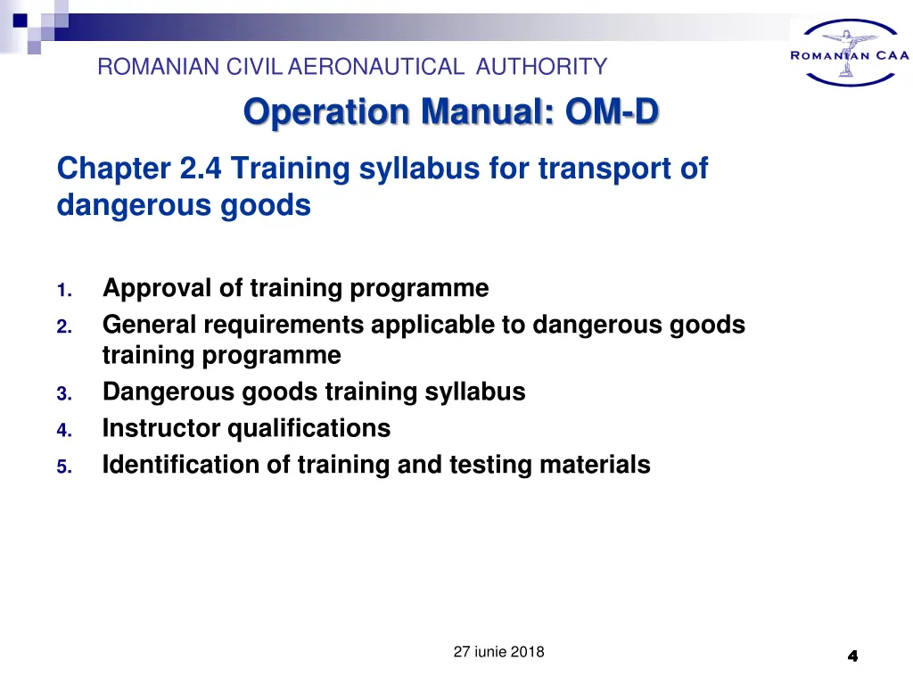 romanian civil aeronautical authority operation 2