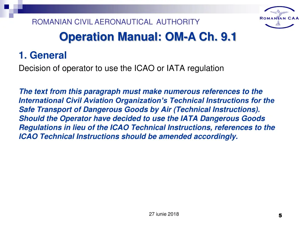 romanian civil aeronautical authority operation 3