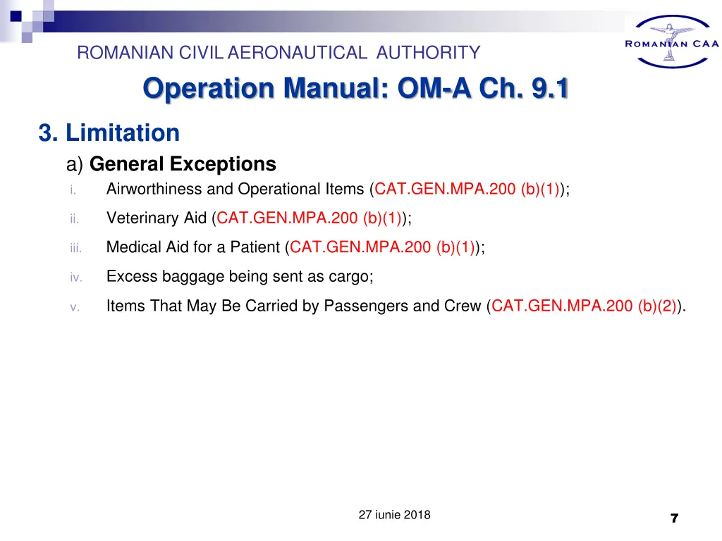 romanian civil aeronautical authority operation 5