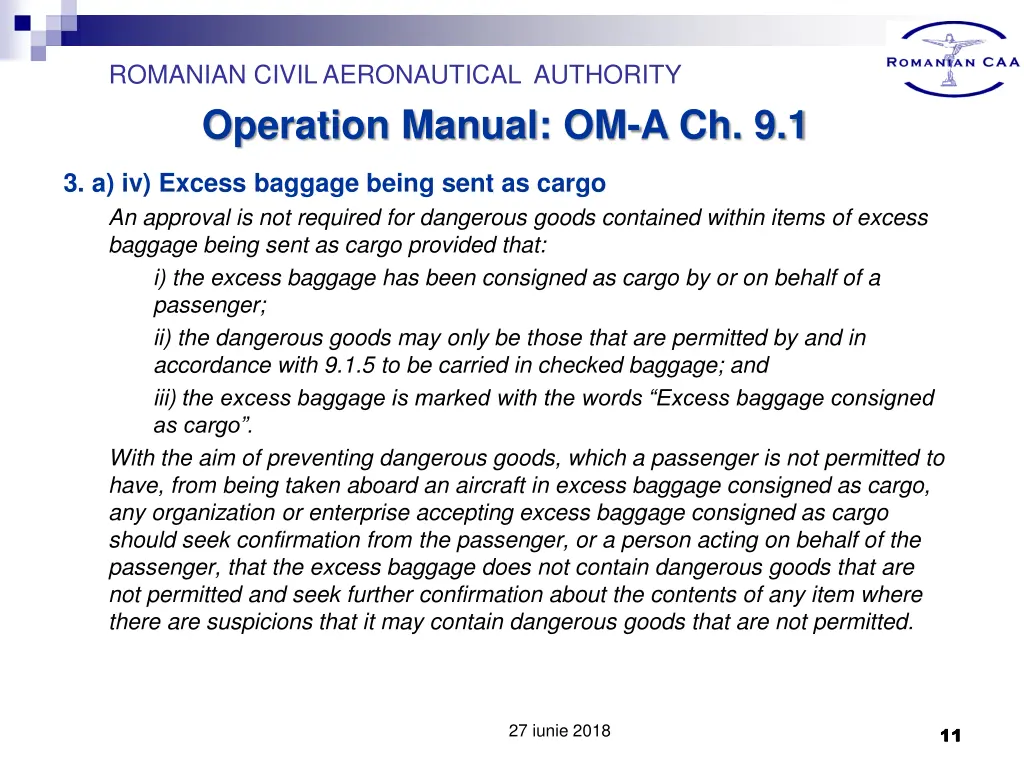 romanian civil aeronautical authority operation 9