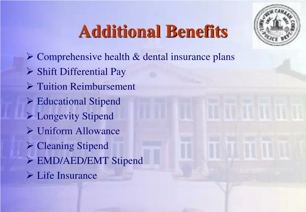 additional benefits