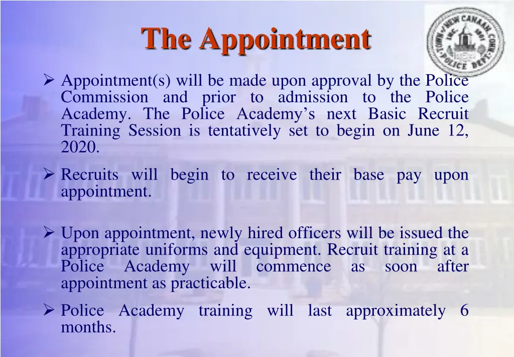 the appointment