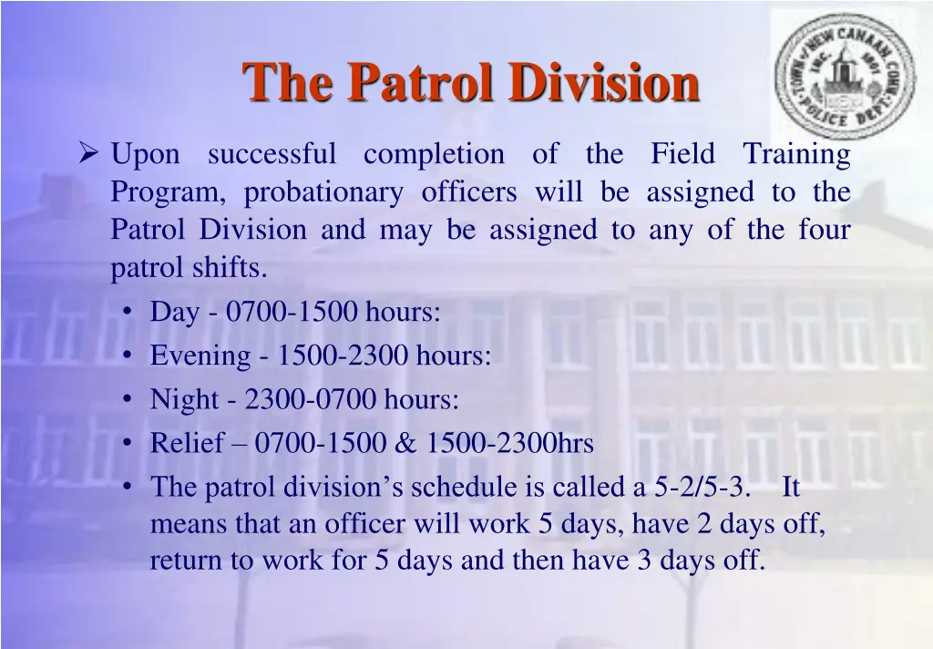 the patrol division