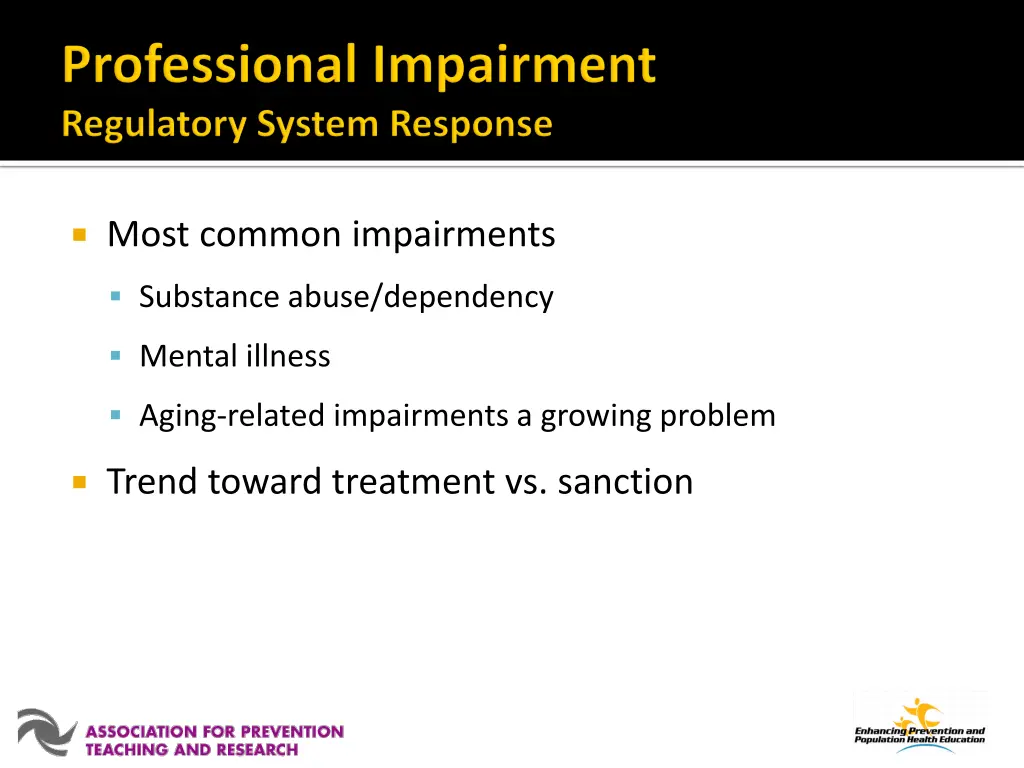 most common impairments