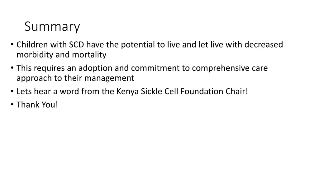 summary children with scd have the potential