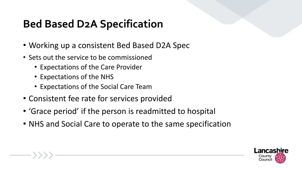 bed based d2a specification