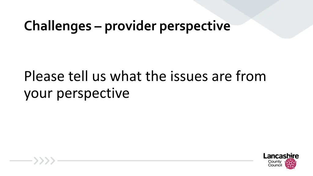 challenges provider perspective