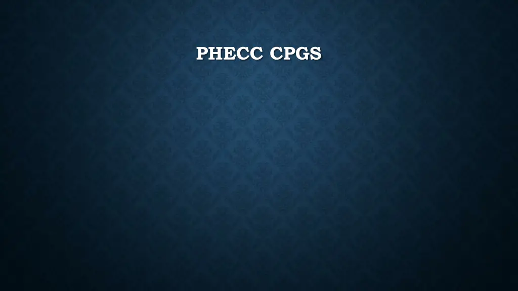 phecc cpgs