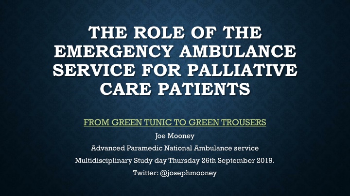 the role of the emergency ambulance service