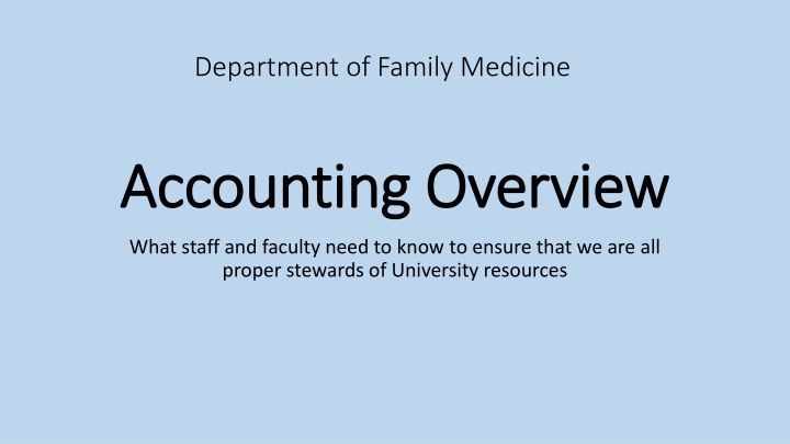 department of family medicine