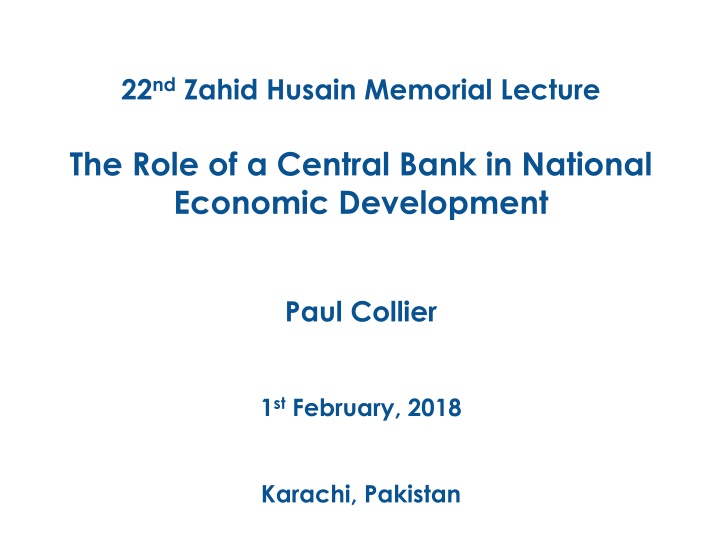 22 nd zahid husain memorial lecture