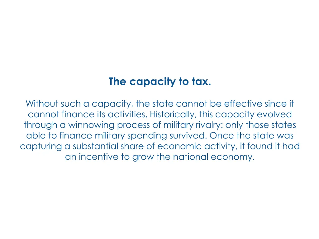 the capacity to tax