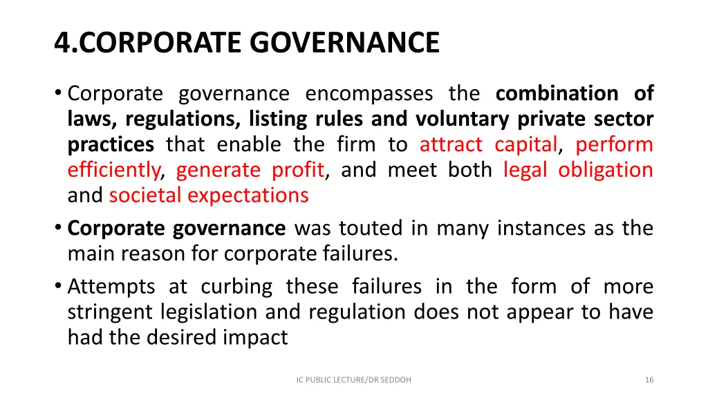 4 corporate governance