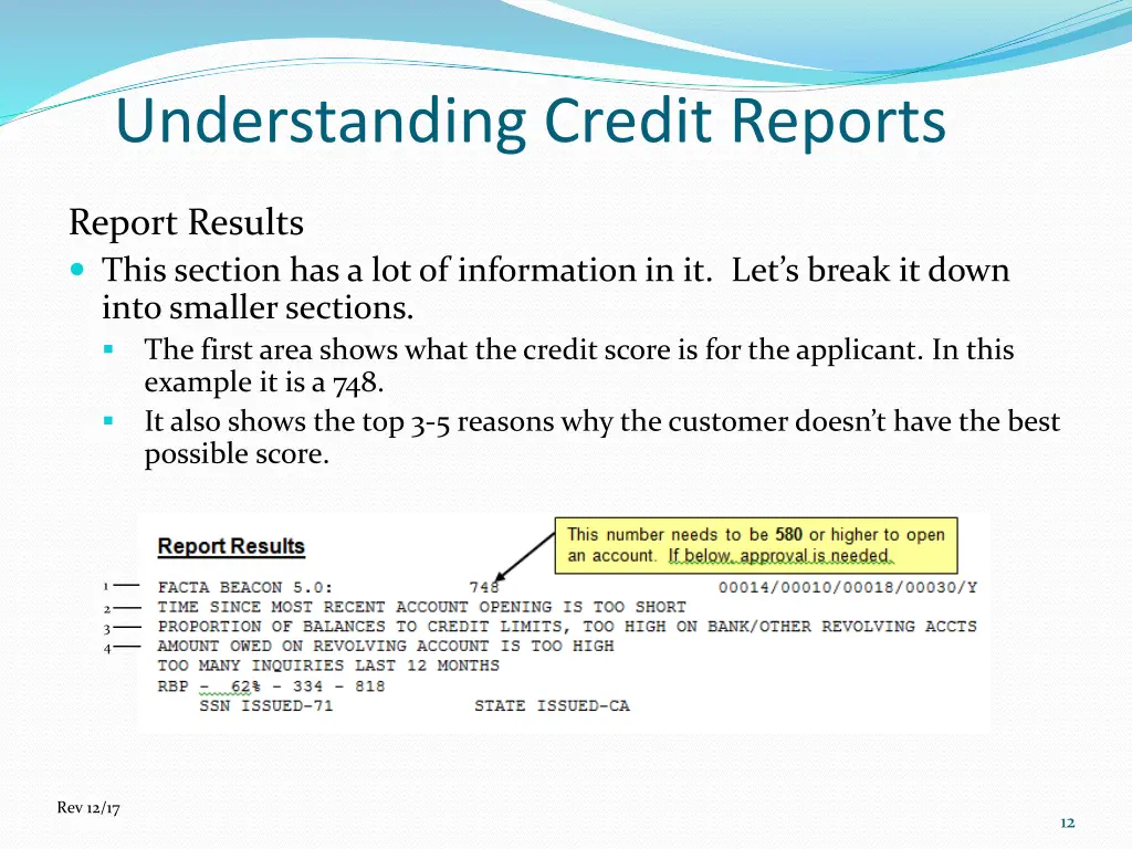 understanding credit reports 10