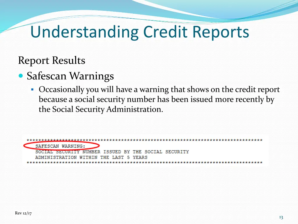 understanding credit reports 11