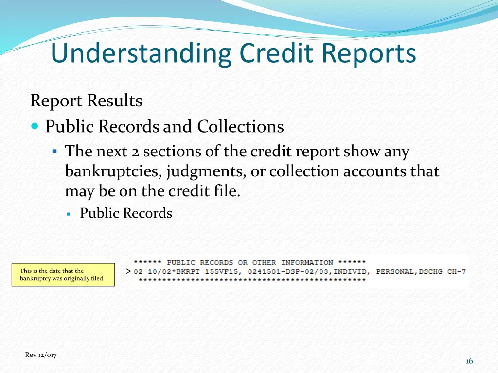 understanding credit reports 14