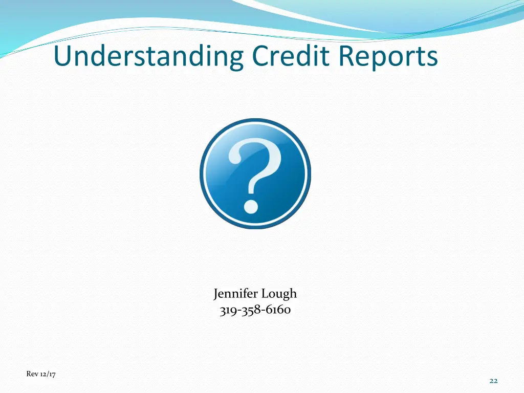 understanding credit reports 19