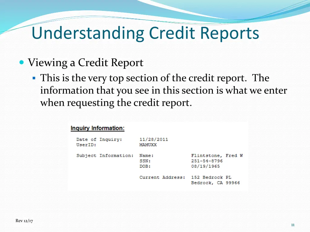 understanding credit reports 9