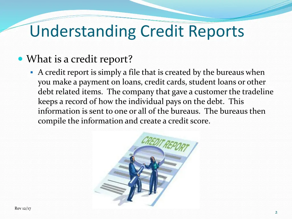 understanding credit reports