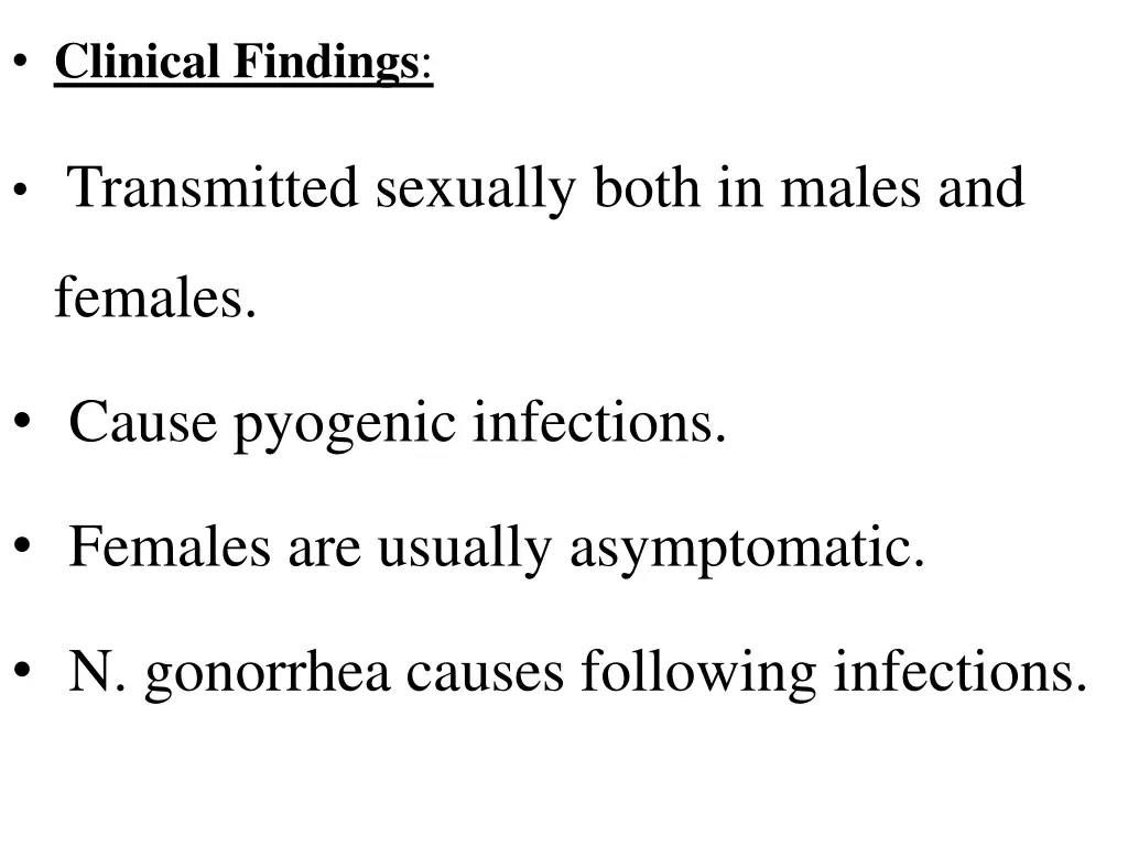 clinical findings