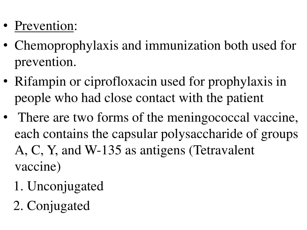 prevention chemoprophylaxis and immunization both