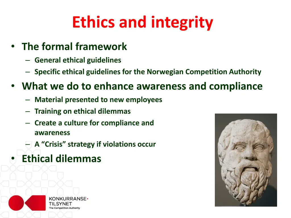 ethics and integrity