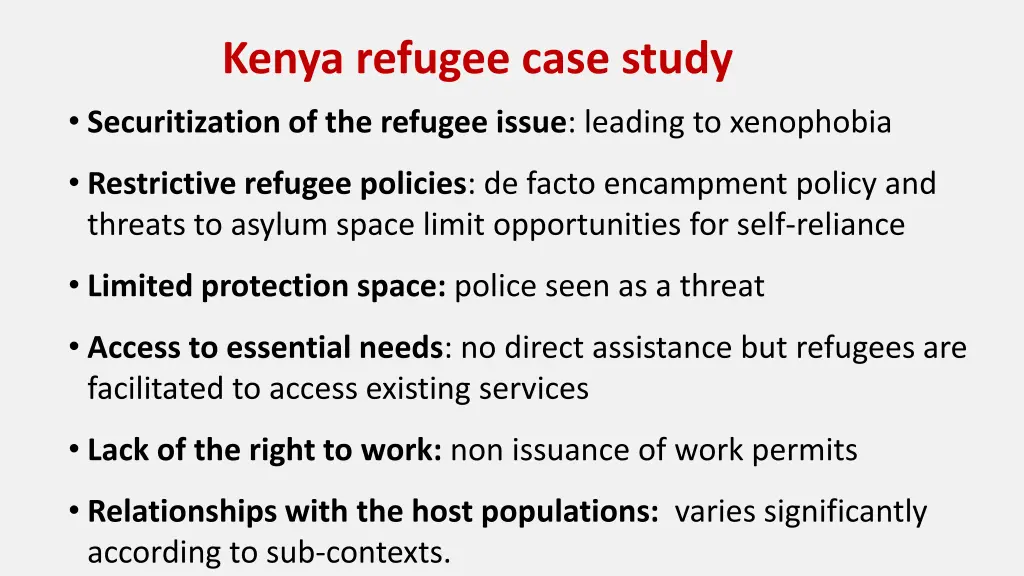 kenya refugee case study securitization