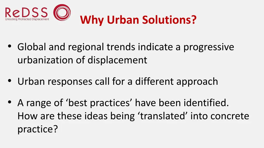 why urban solutions