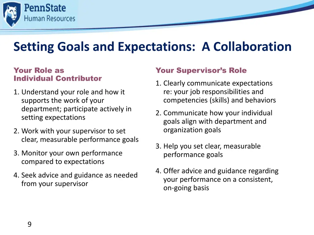 setting goals and expectations a collaboration