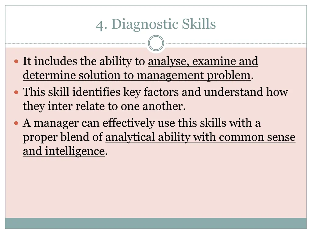 4 diagnostic skills