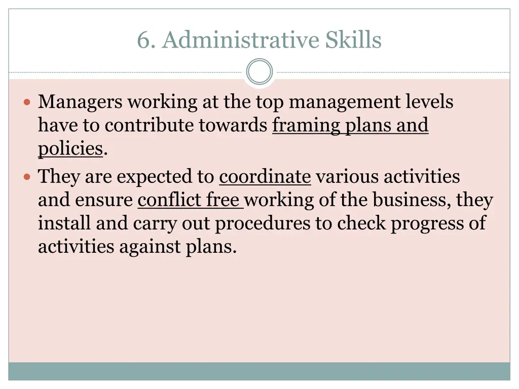 6 administrative skills