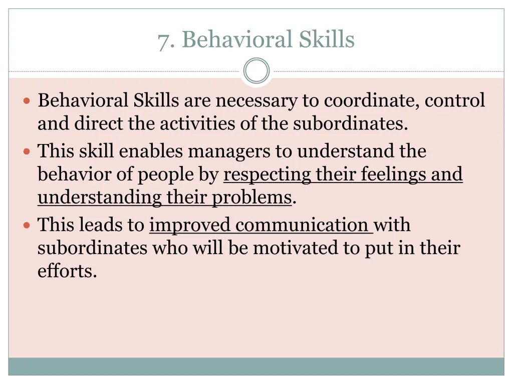 7 behavioral skills