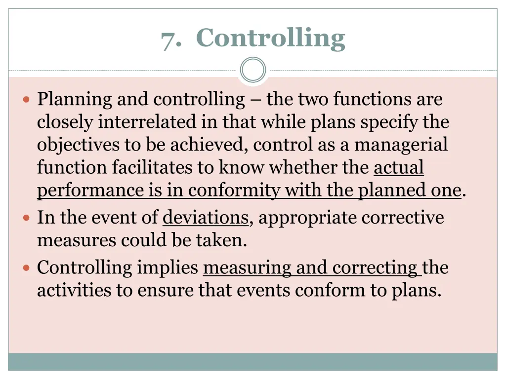7 controlling