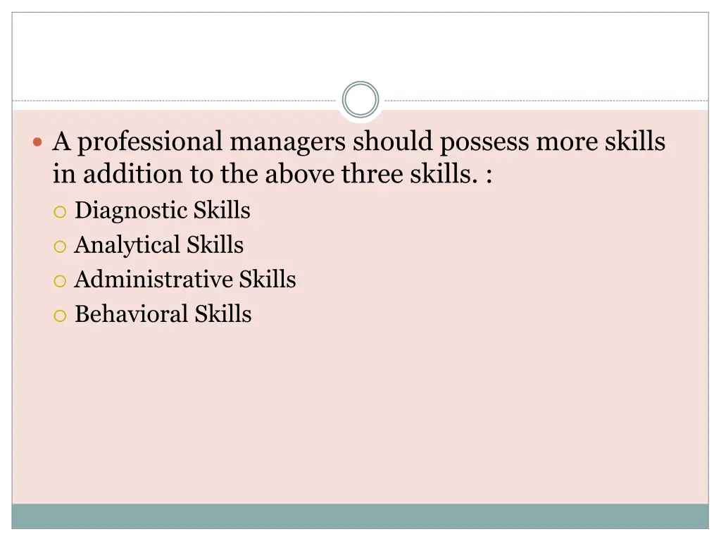 a professional managers should possess more