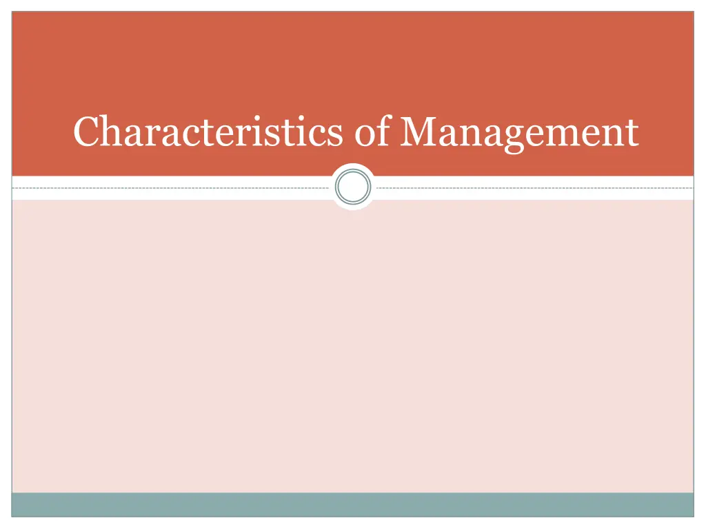characteristics of management