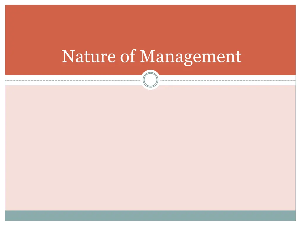 nature of management