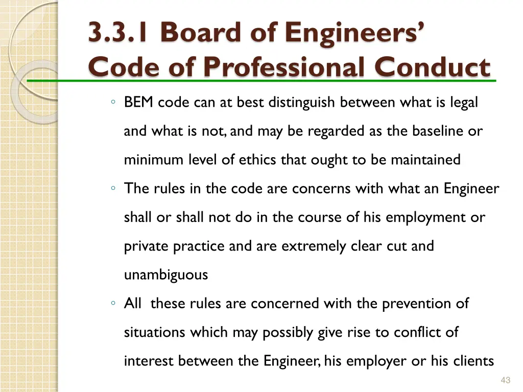 3 3 1 board of engineers code of professional 1