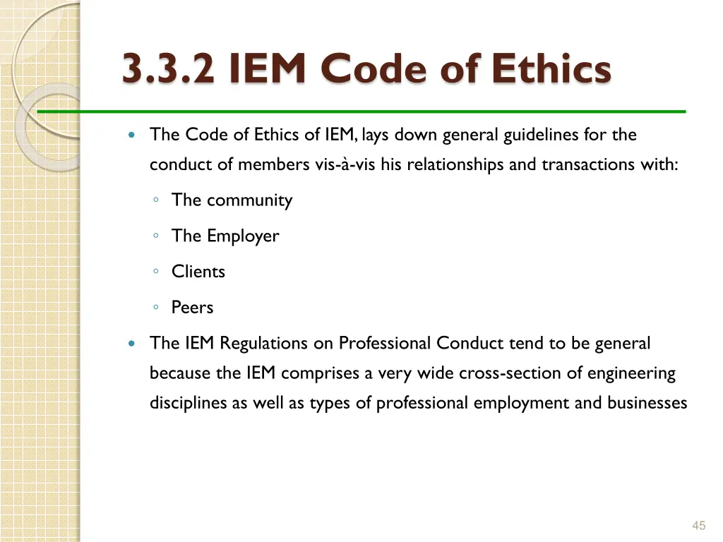 3 3 2 iem code of ethics