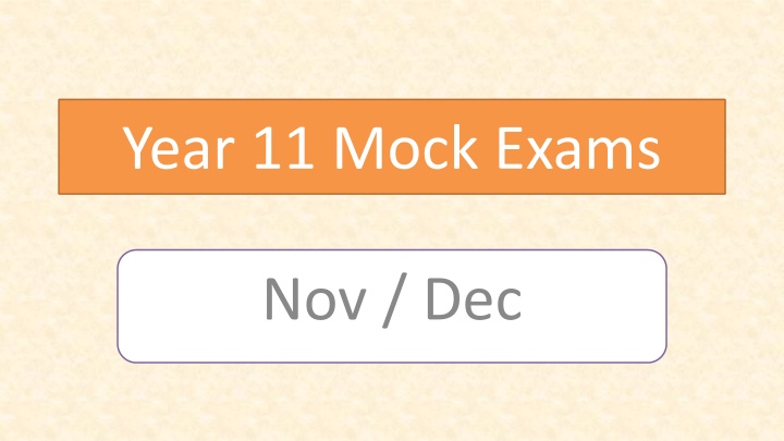 year 11 mock exams