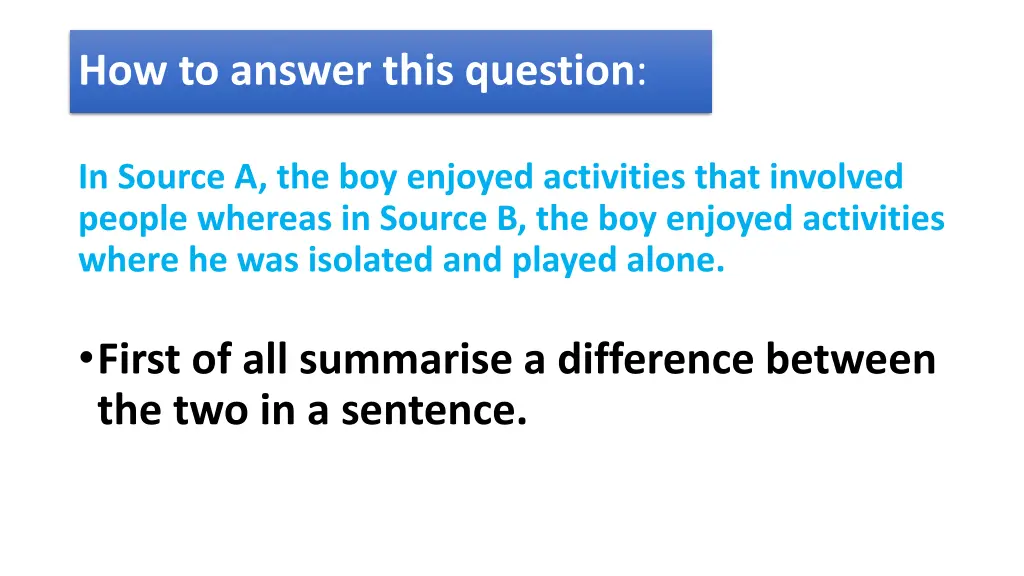 how to answer this question 1