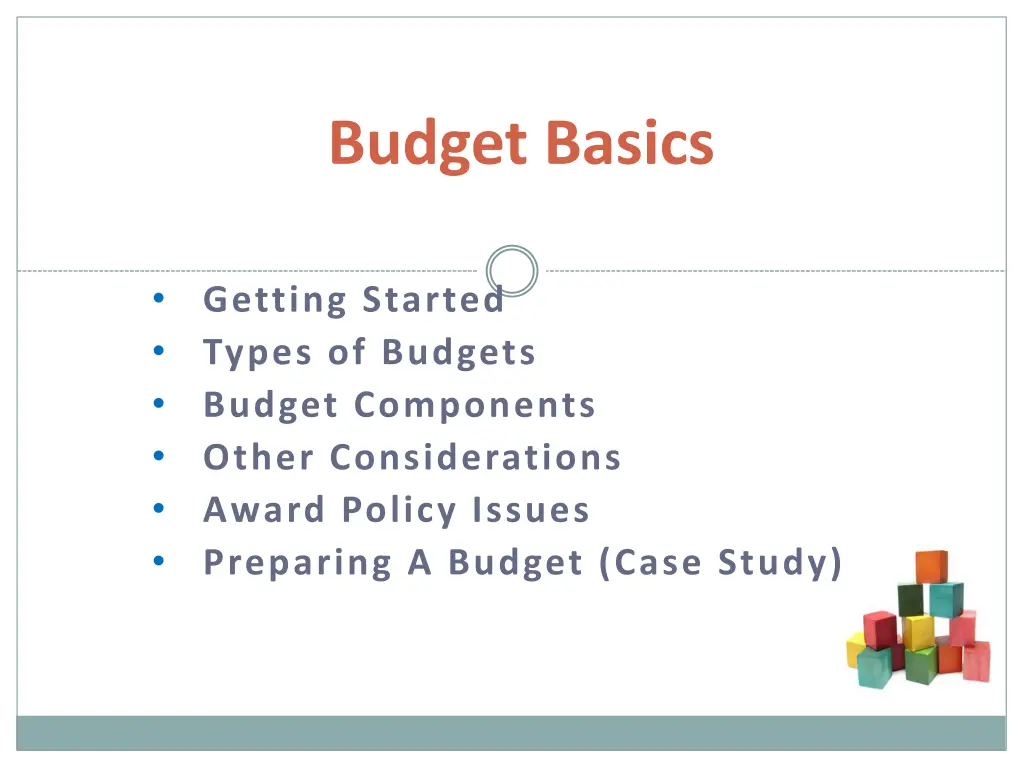 budget basics