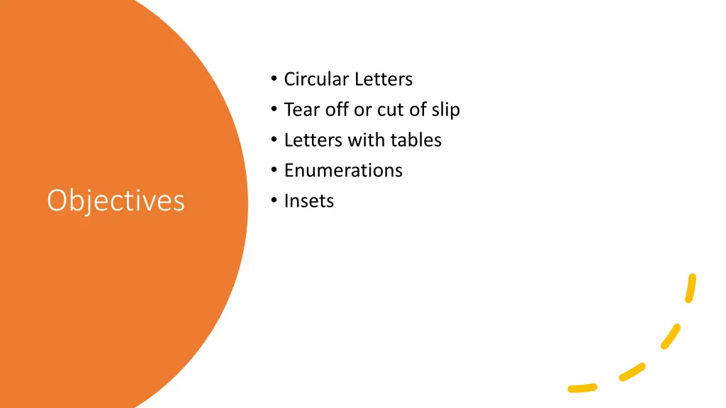 circular letters tear off or cut of slip letters