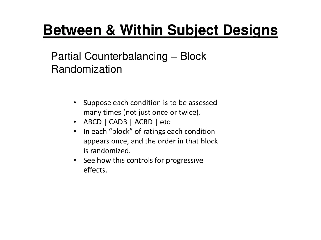 between within subject designs 13