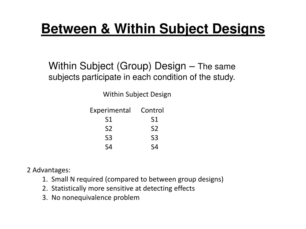 between within subject designs 4