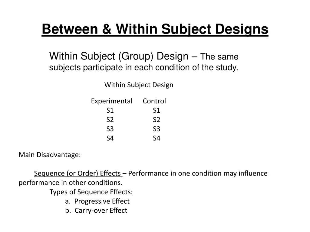 between within subject designs 5